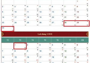 Lịch nghỉ giỗ Tổ Hùng Vương & Nghỉ lễ 30/4 1/5 năm 2018