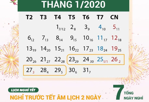 Lịch Nghỉ Tết