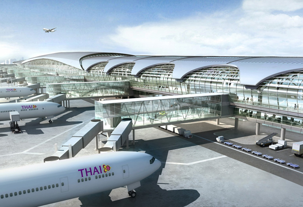 HÌNH ẢNH TỔNG QUAN SÂN BAY LỚN NHẤT THÁI LAN SUVARNABHUMI