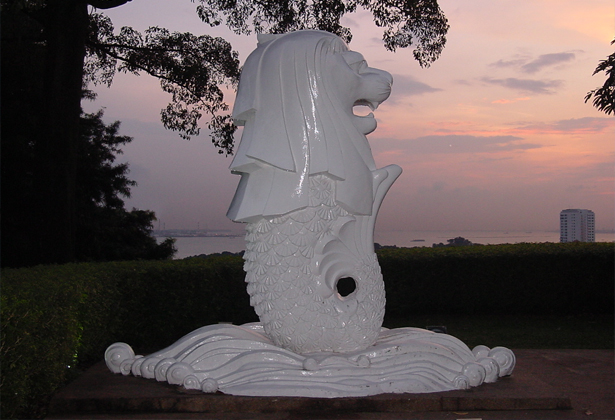 Tượng Merlion tại Mount Faber